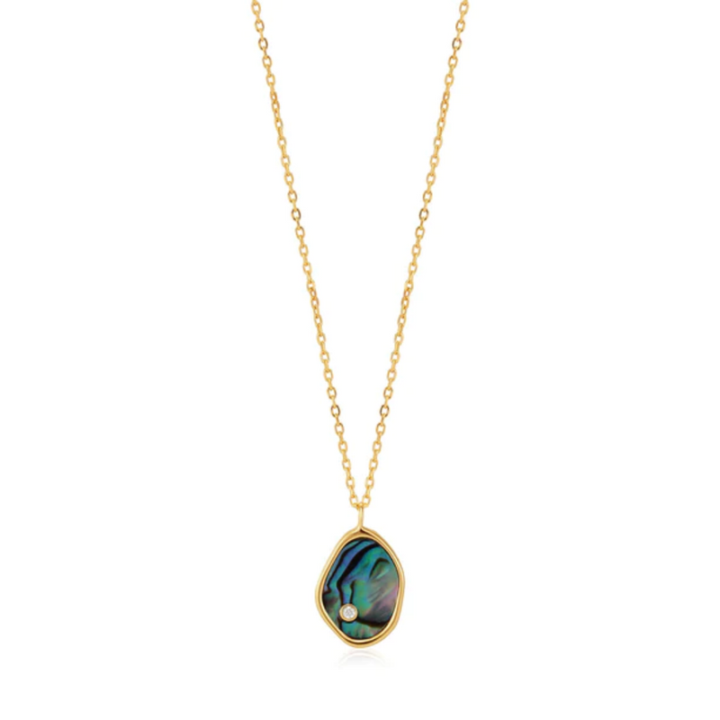 Ania Haie 14K Yellow Gold-Plated Tidal Abalone Pendant Necklace