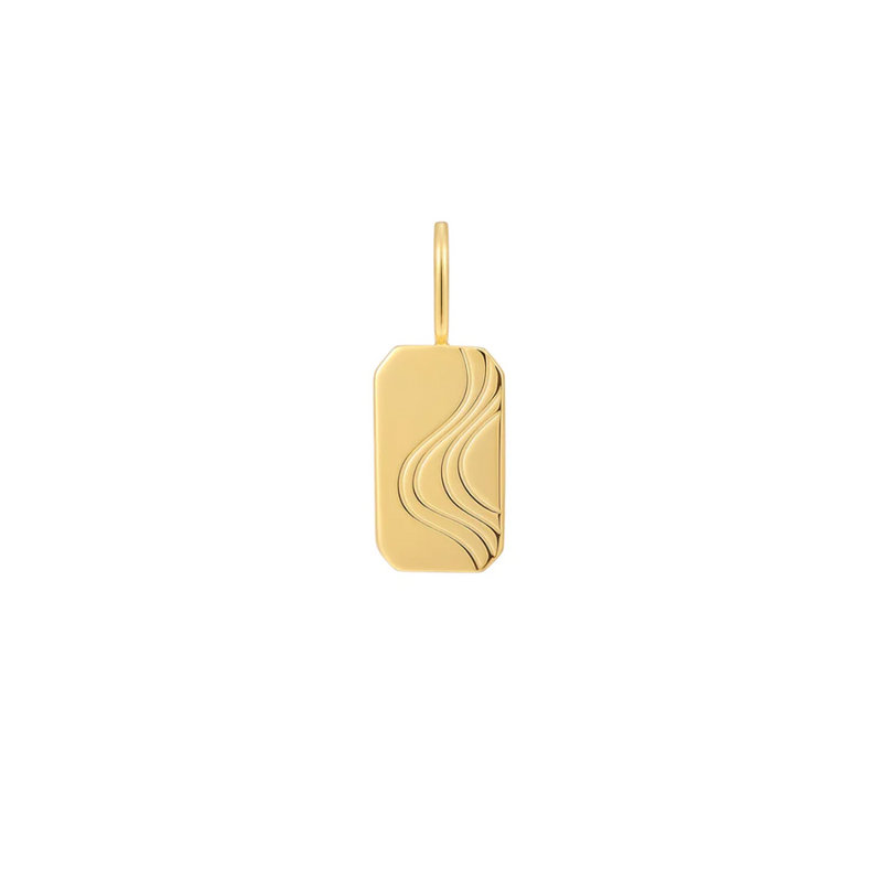 Ania Haie 14K Yellow Gold-Plated Wave Tag Charm