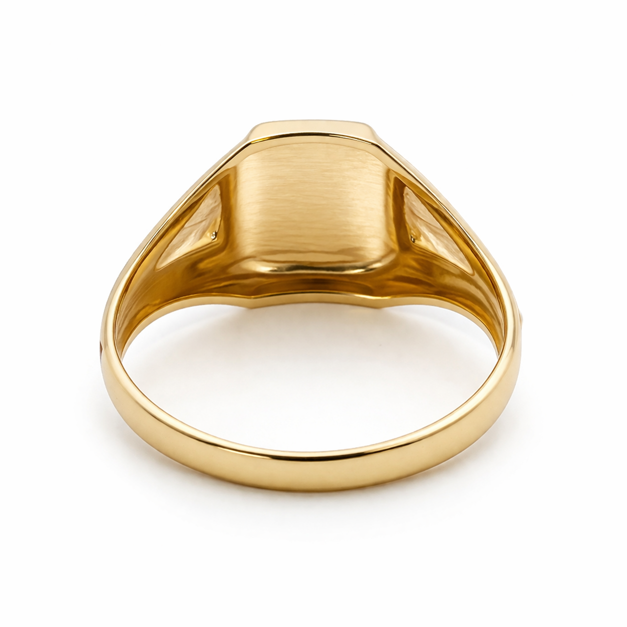 Gold ring on a white background