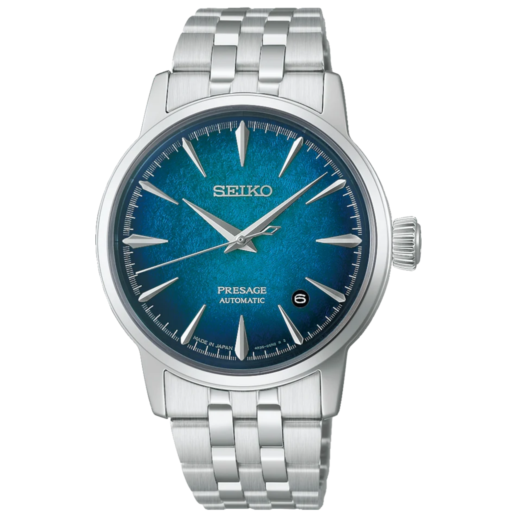 SEIKO Presage Cocktail Time Automatic Stainless Steel Iridescent Blue Dial Watch