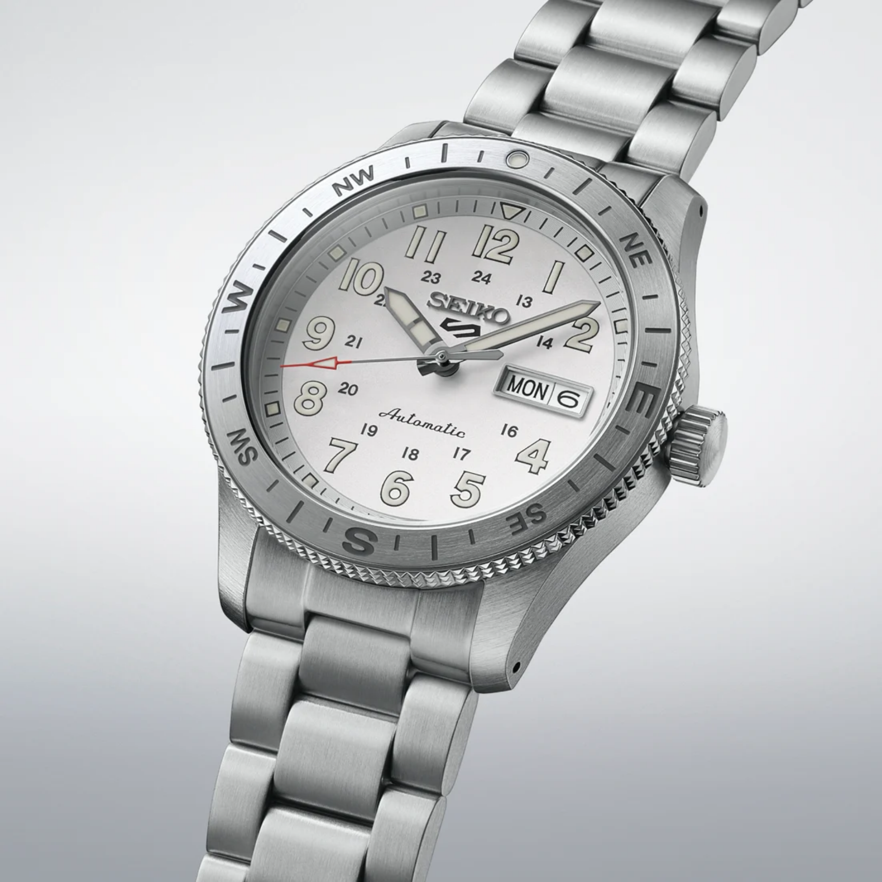 SEIKO 5 Sports Field Series Automatic Manual Wind White Dial Watch