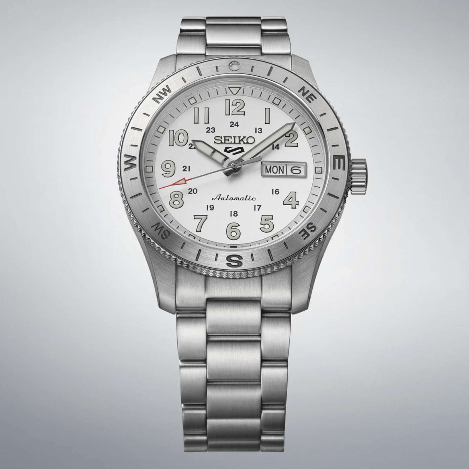 SEIKO 5 Sports Field Series Automatic Manual Wind White Dial Watch