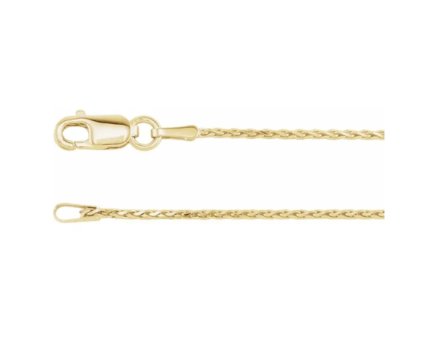 10K Yellow Gold 22" Baby Wheat Chain