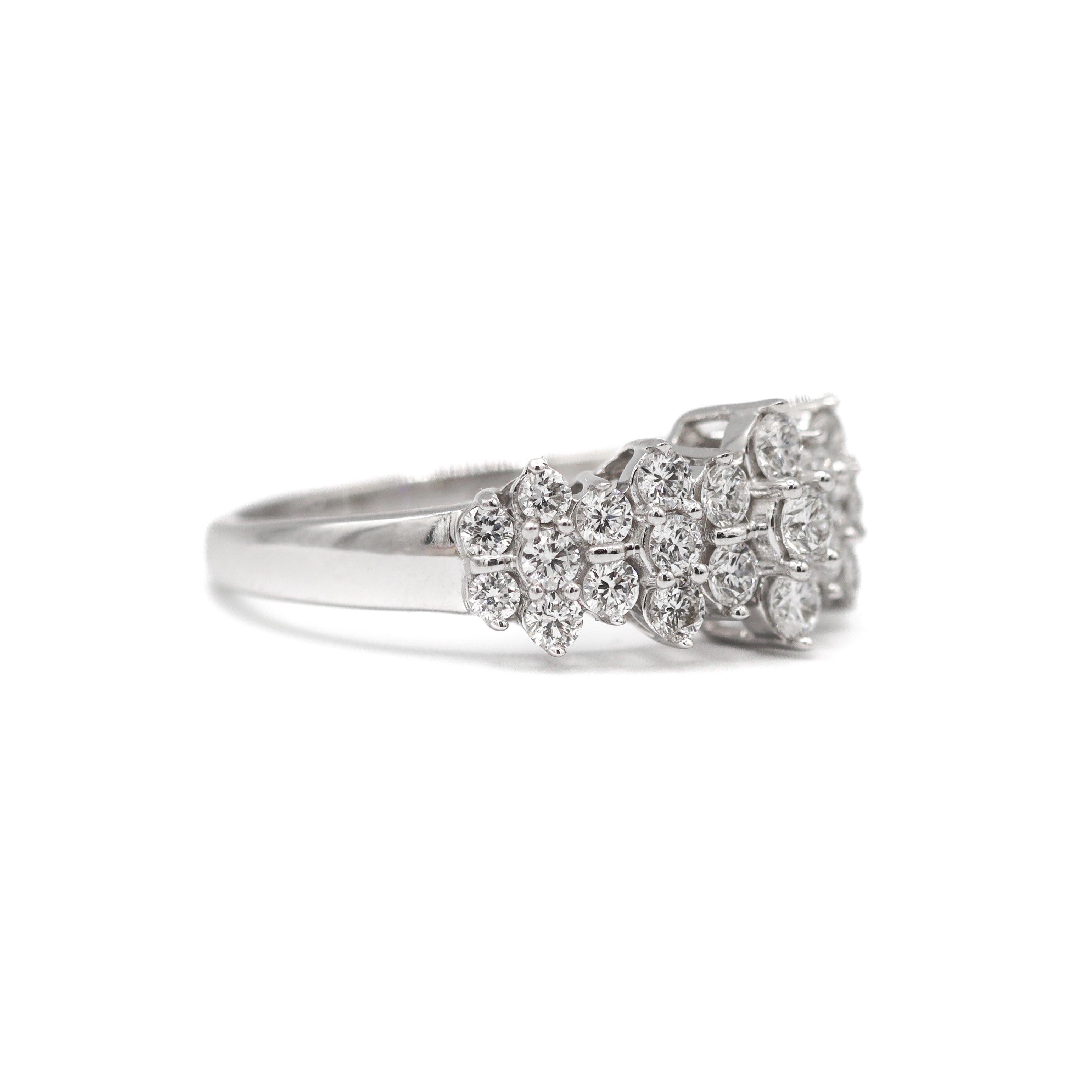 14K White Gold 1.00CTW. Lab-Grown Diamond Anniversary Band