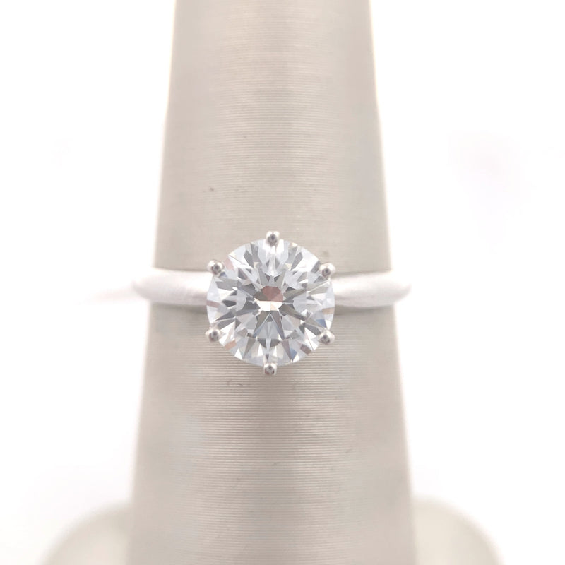 14K White Gold CERTIFIED 1-1/2CT. Lab-Grown Diamond Solitaire Engagement Ring