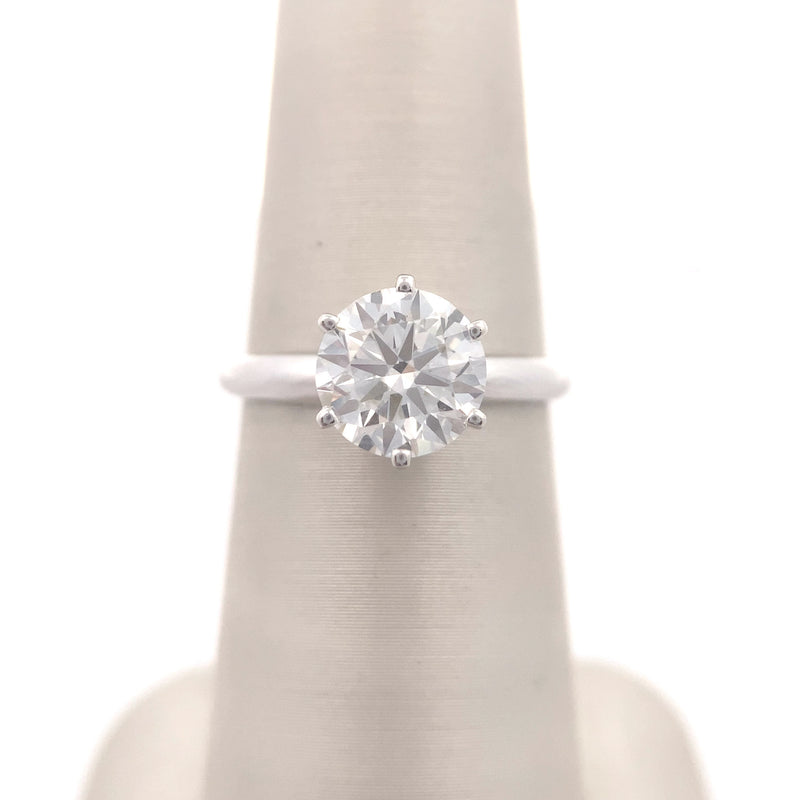 14K White Gold CERTIFIED "ANNALISE" 2CT. Lab-Grown Diamond Solitaire Engagement Ring