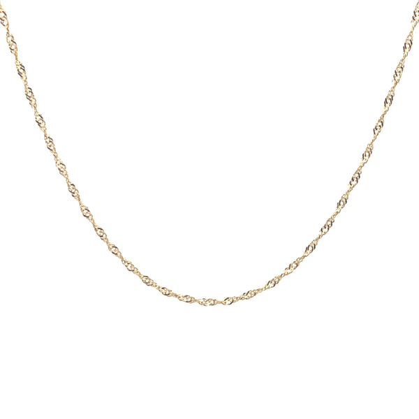 10K Yellow Gold 20" Loose Rope Pendant Chain