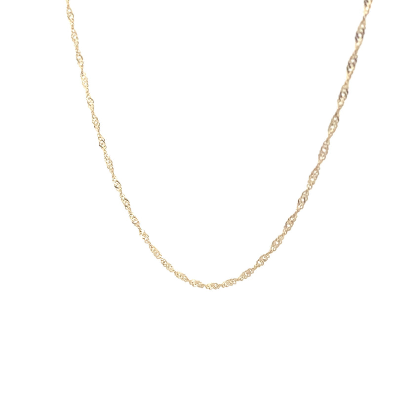 10K Yellow Gold 18" Loose Rope Pendant Chain