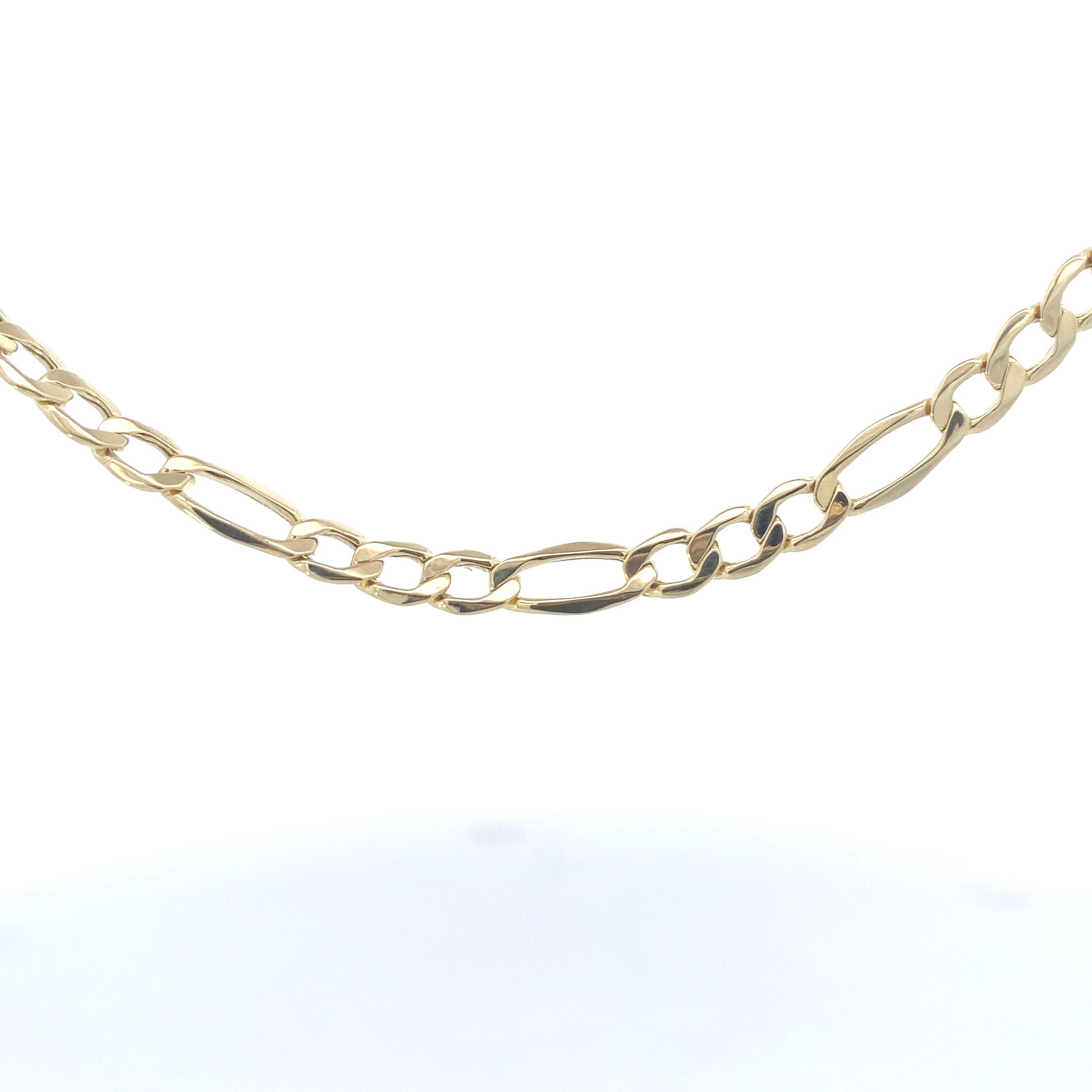 10K Yellow Gold 5.5MM Hollow Figaro 22" Chain