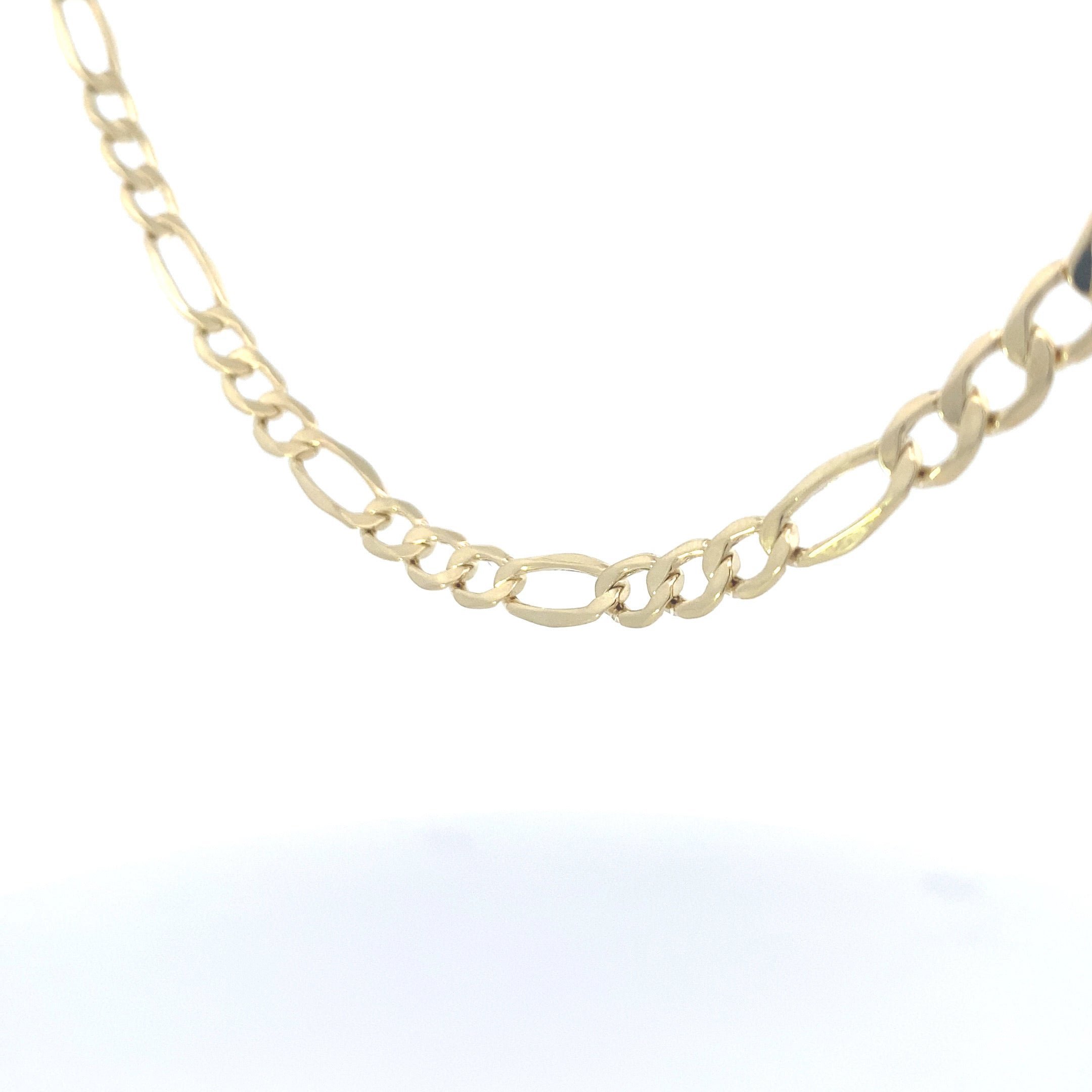 10K Yellow Gold 5.5MM Hollow Figaro 22" Chain