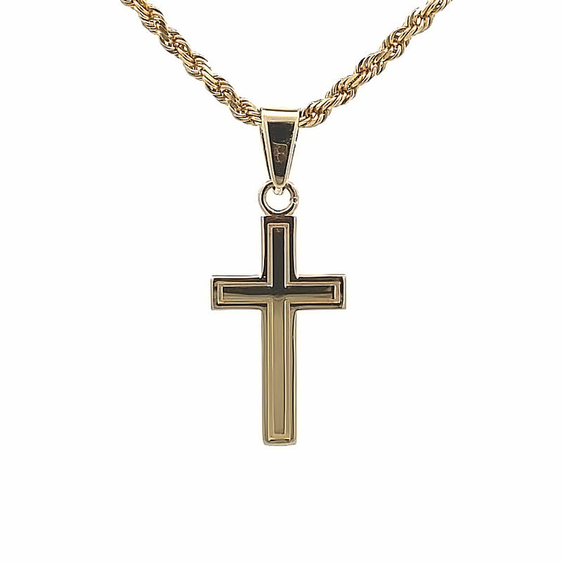 10K Yellow Gold Cross Pendant Without Chain