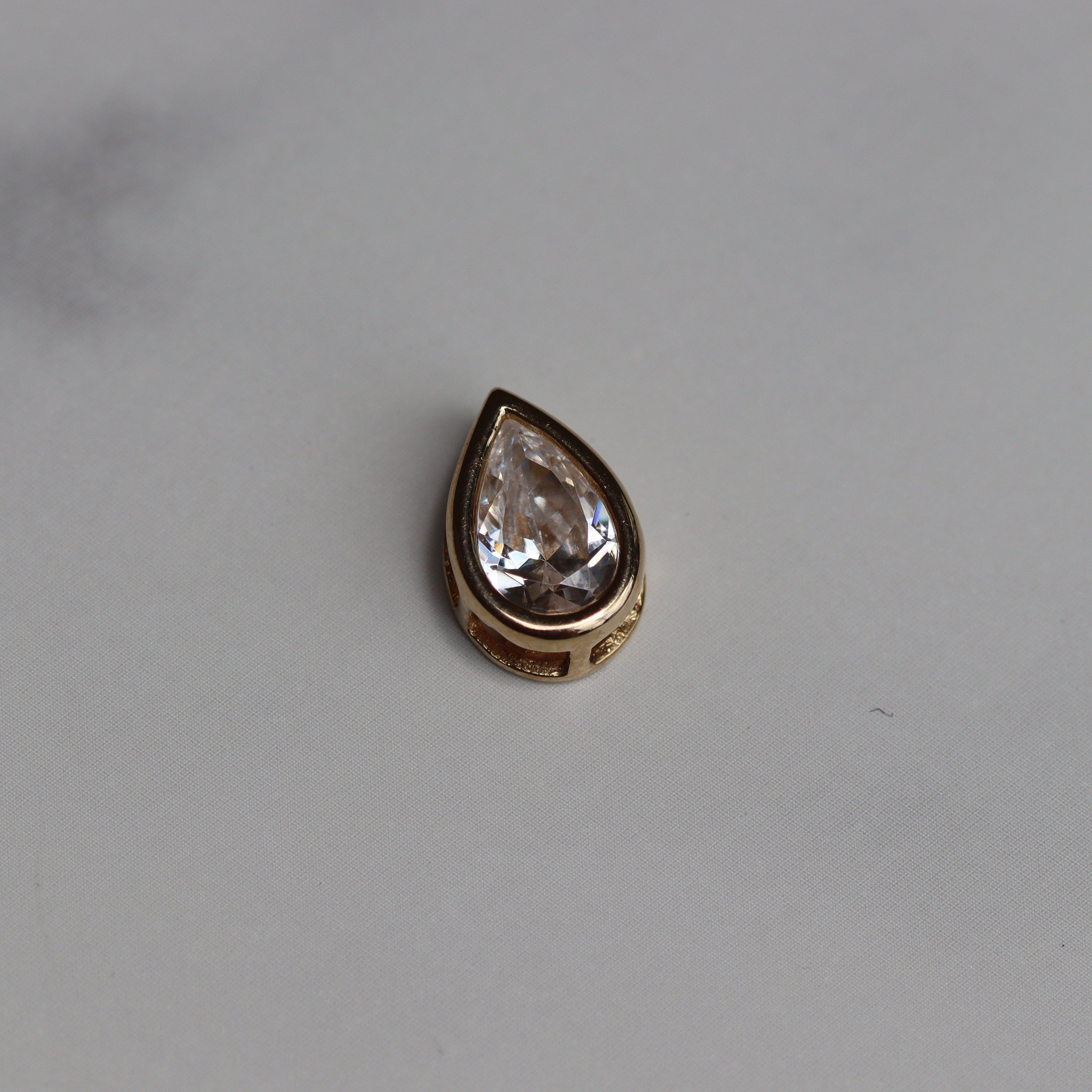 14k yellow gold slide pendant 
