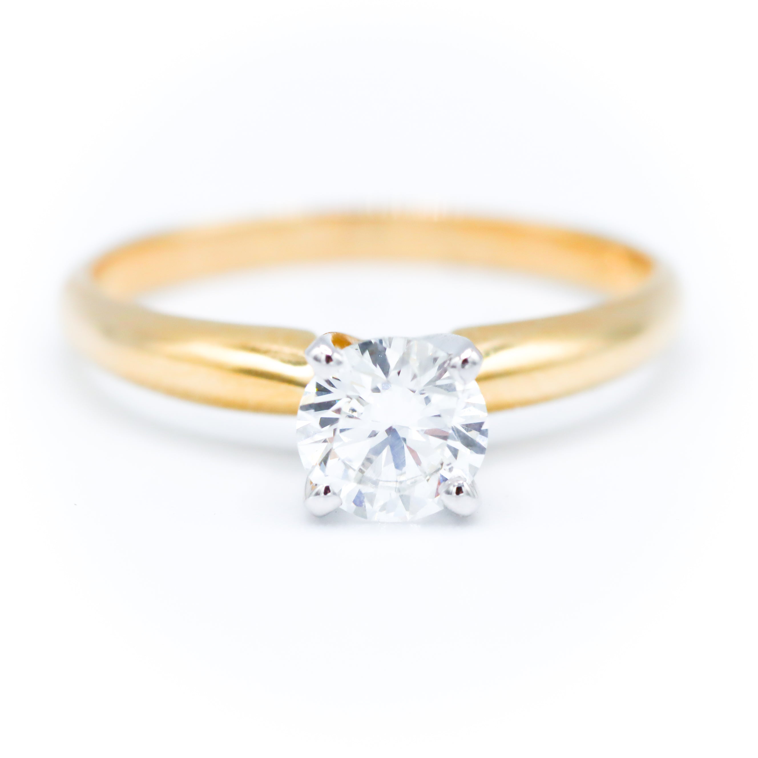 14K Yellow Gold 2/3CT. Round Lab-Grown Diamond Solitaire Ring