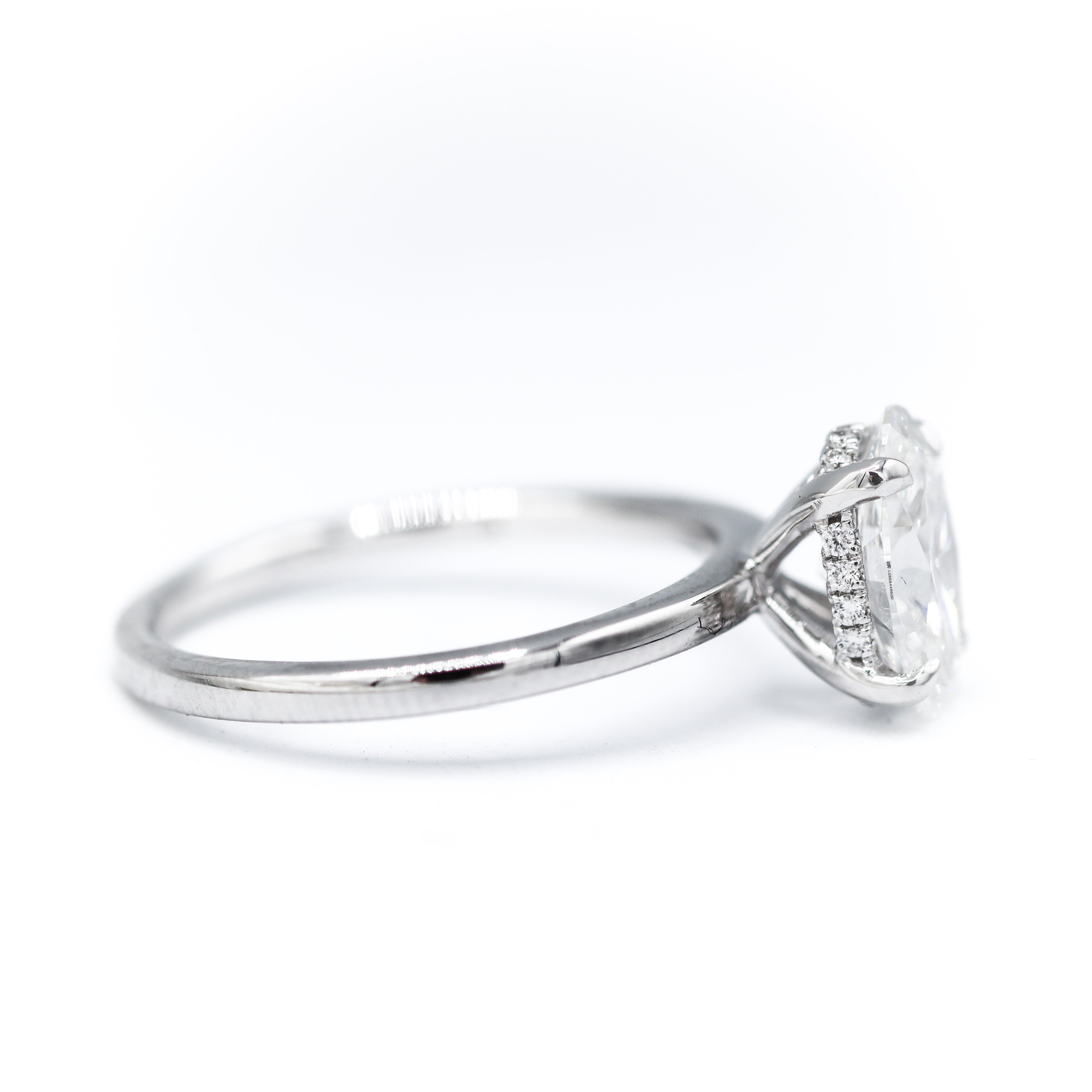 Side View of Oval Lab-Grown Diamond Ring