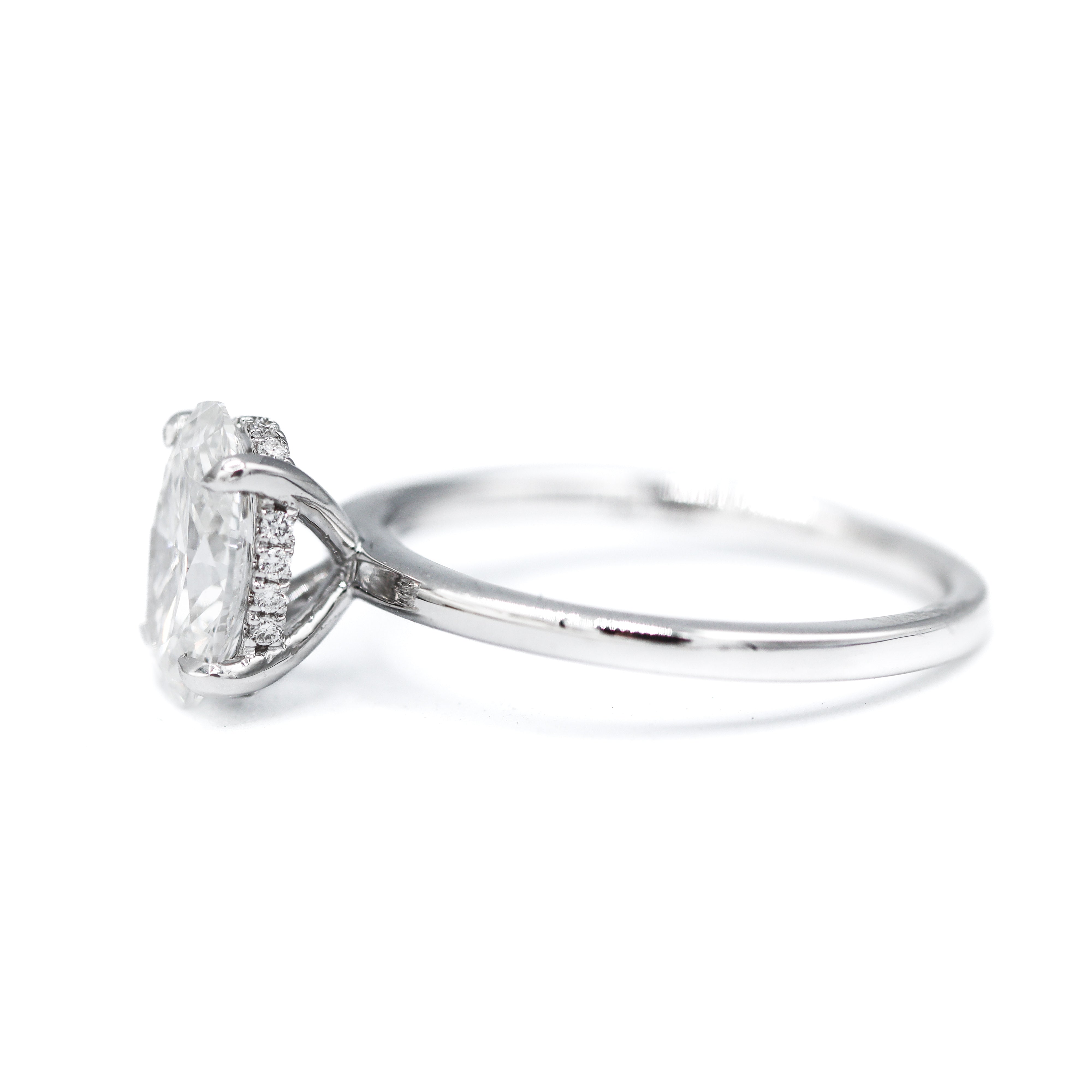 Other Side View of Oval Lab-Grown Diamond Ring