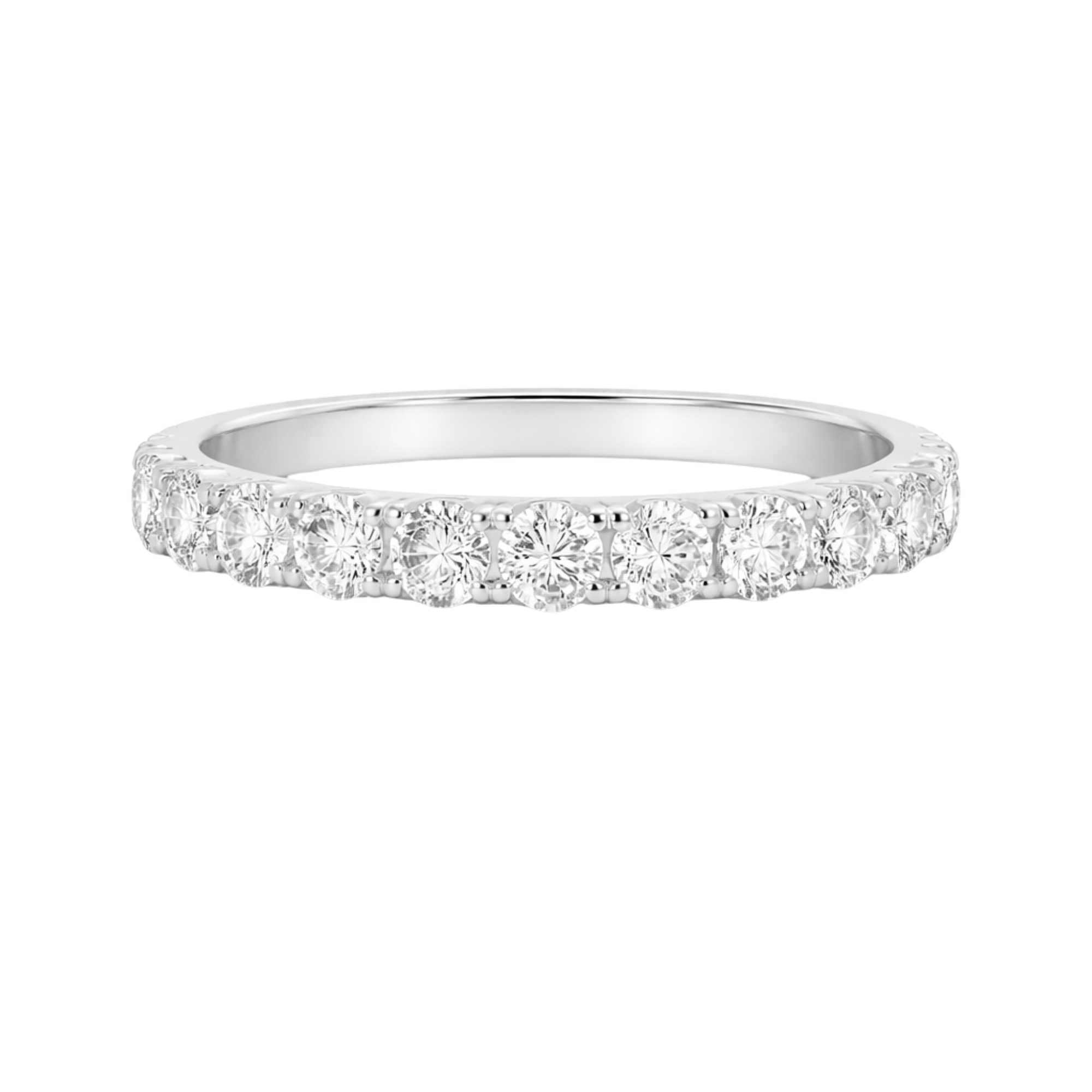 Diamond ring on a white background
