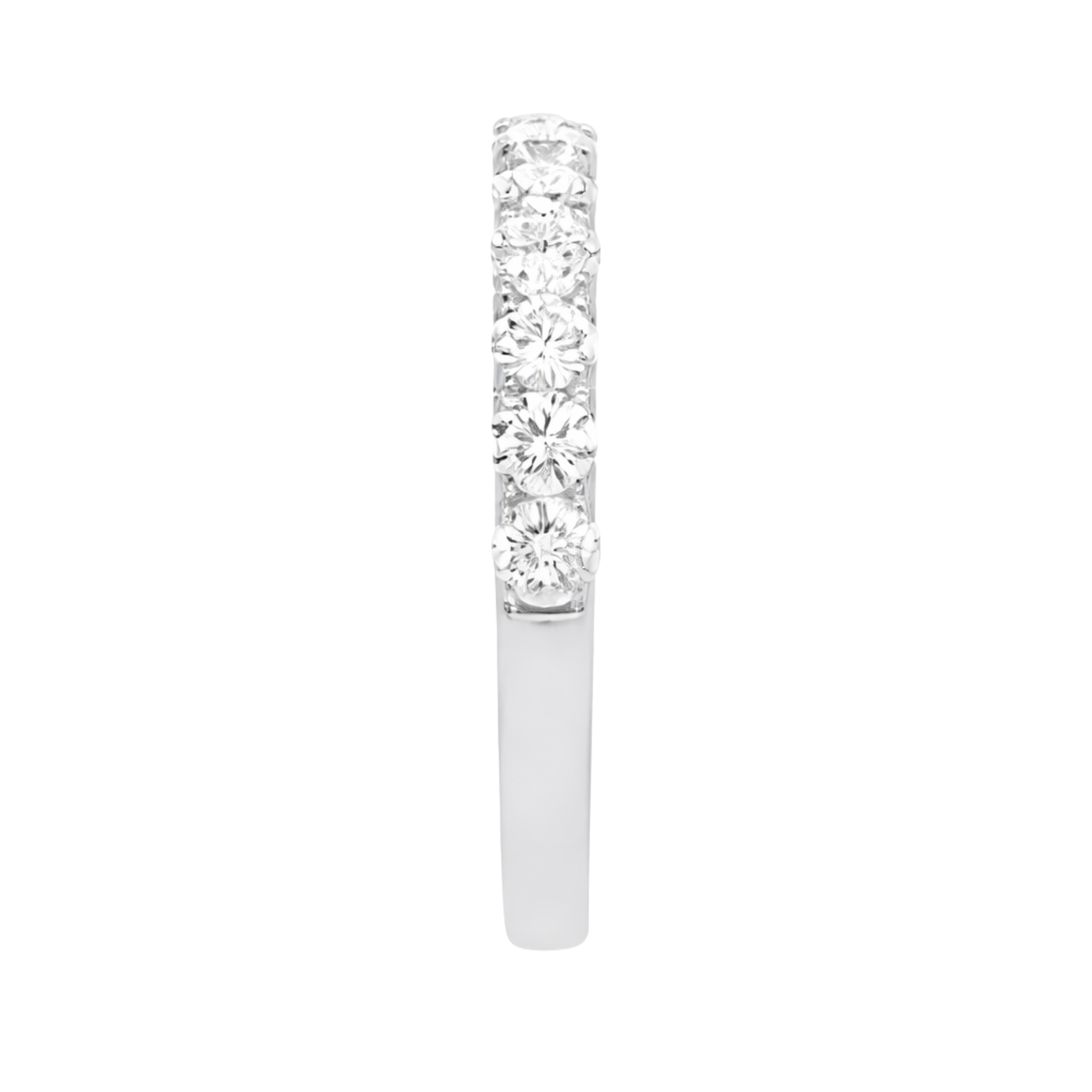 Diamond stud earring on a white background
