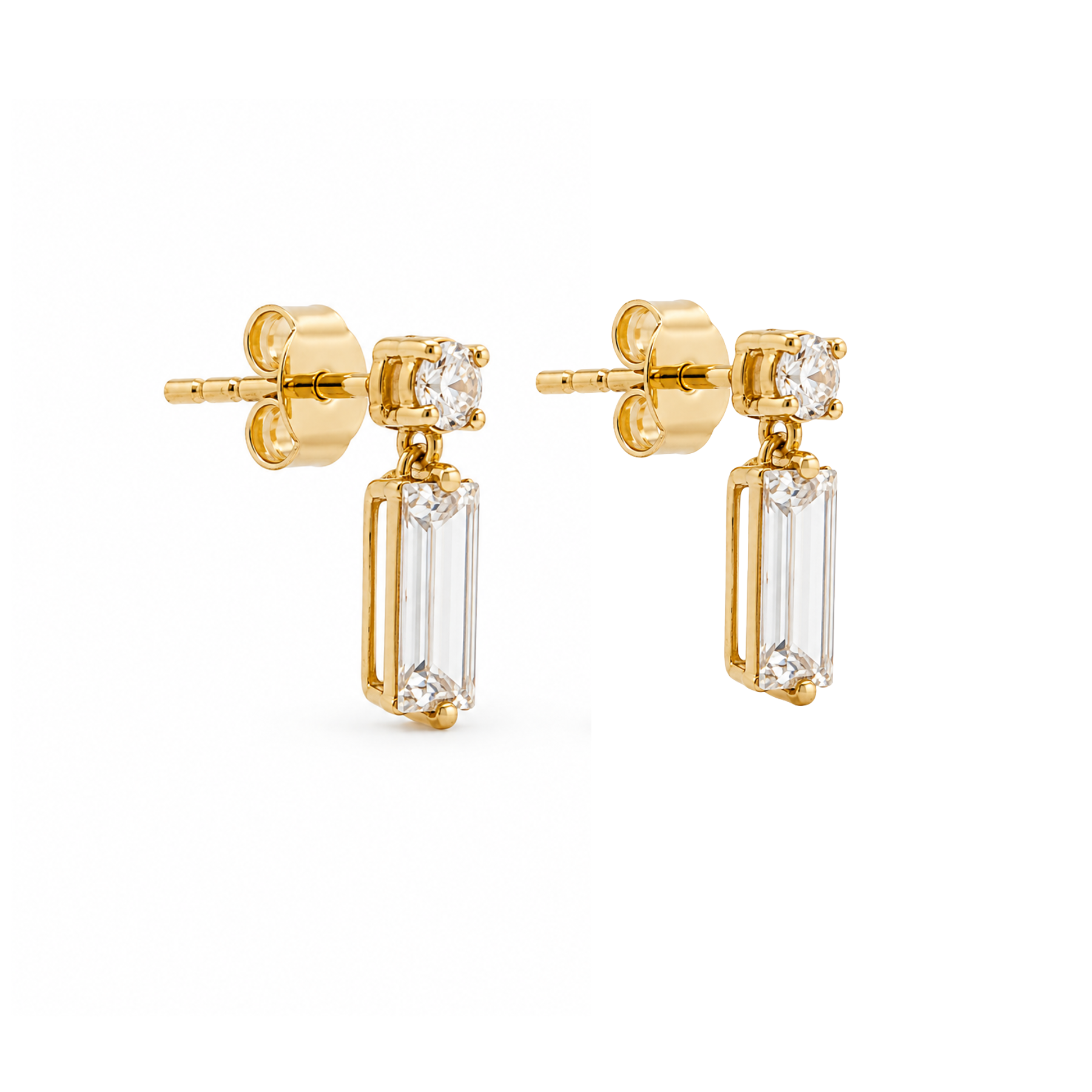 earrings on a white background 