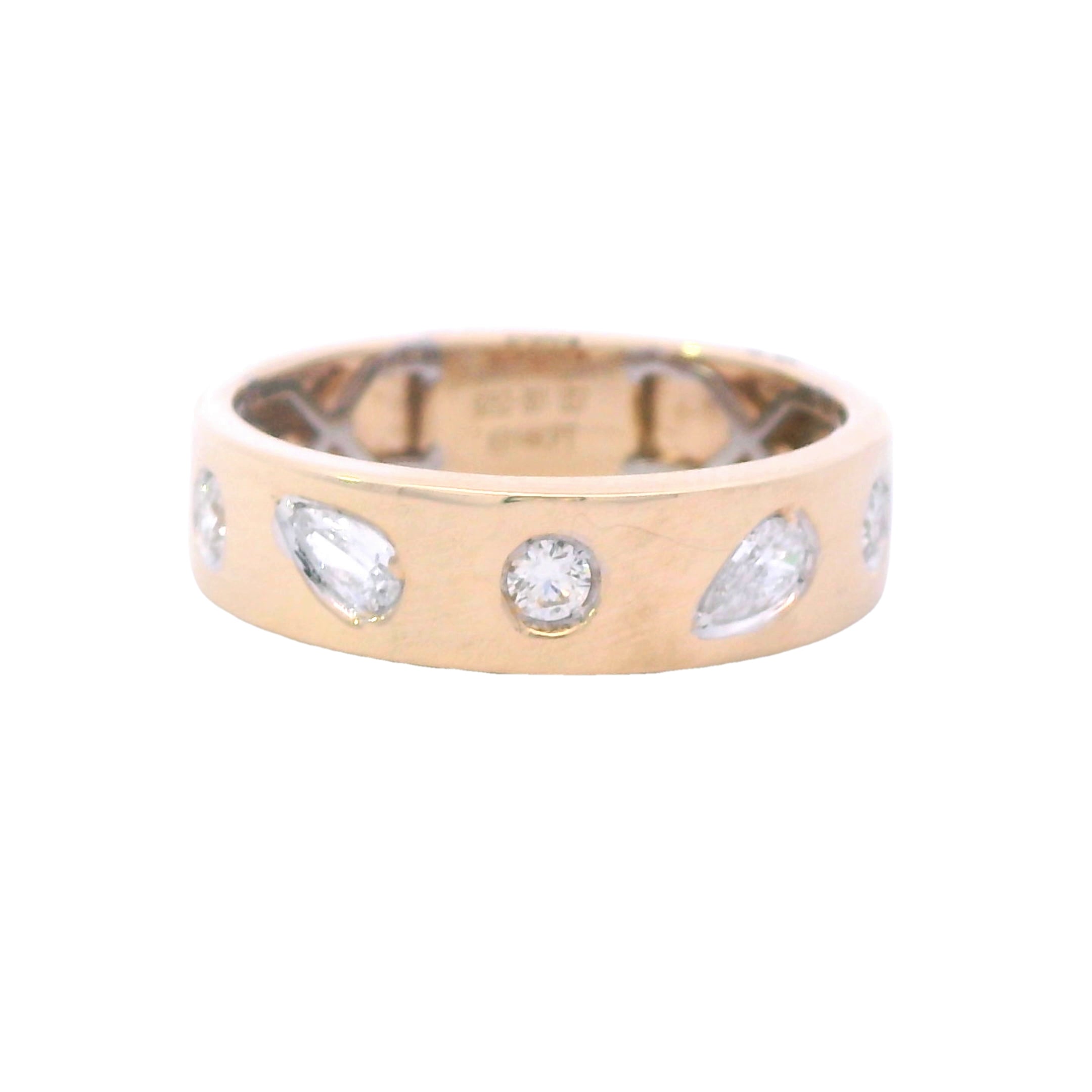 14K Yellow Gold 1/4CT. Diamond 5MM Fashion Ring