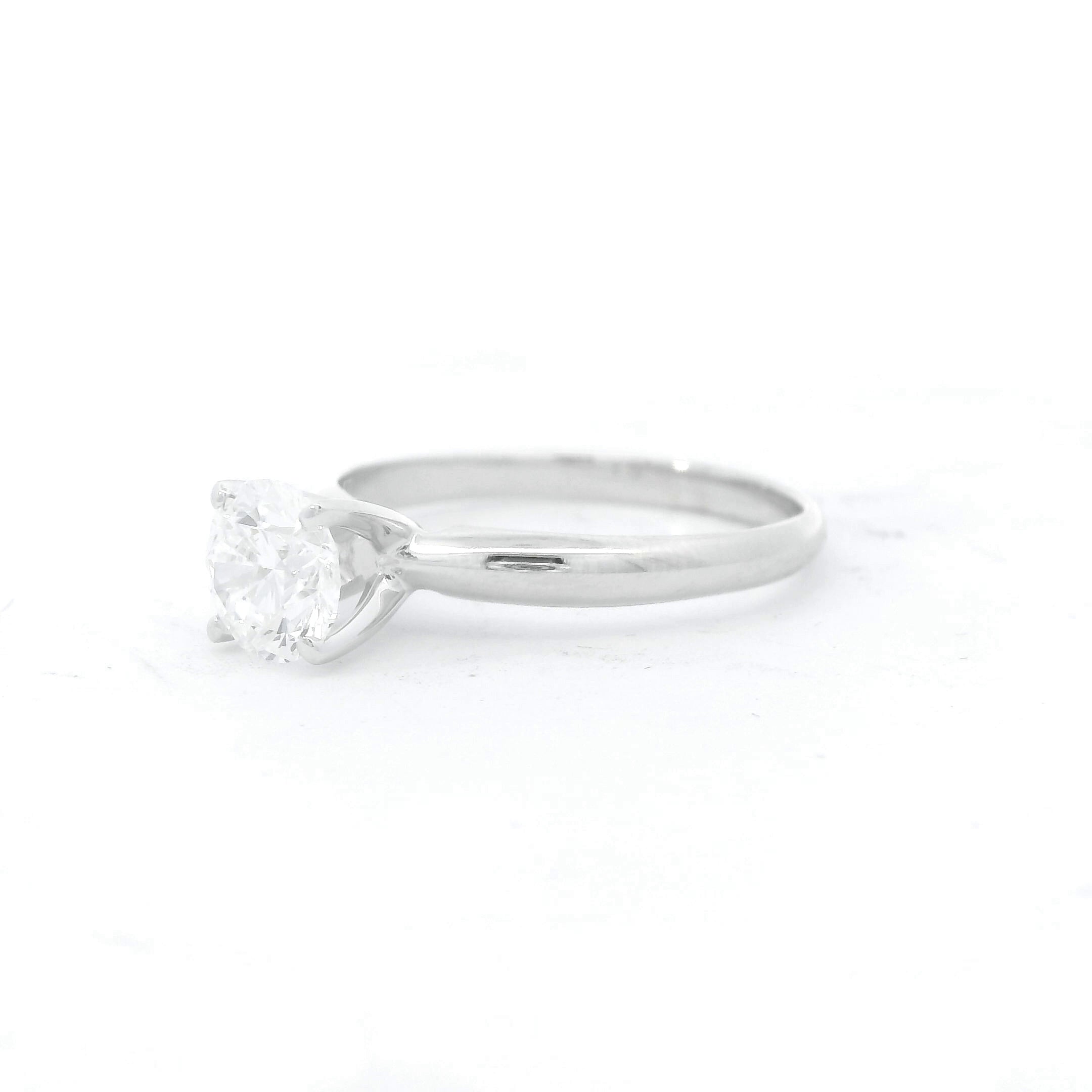 14K White Gold 1-1/5CT. Round Lab-Grown Diamond Solitaire Ring