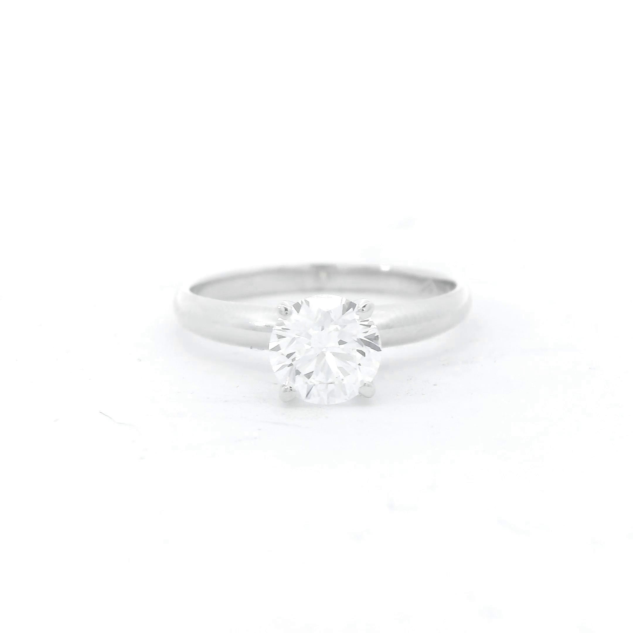 14K White Gold 1-1/5CT. Round Lab-Grown Diamond Solitaire Ring