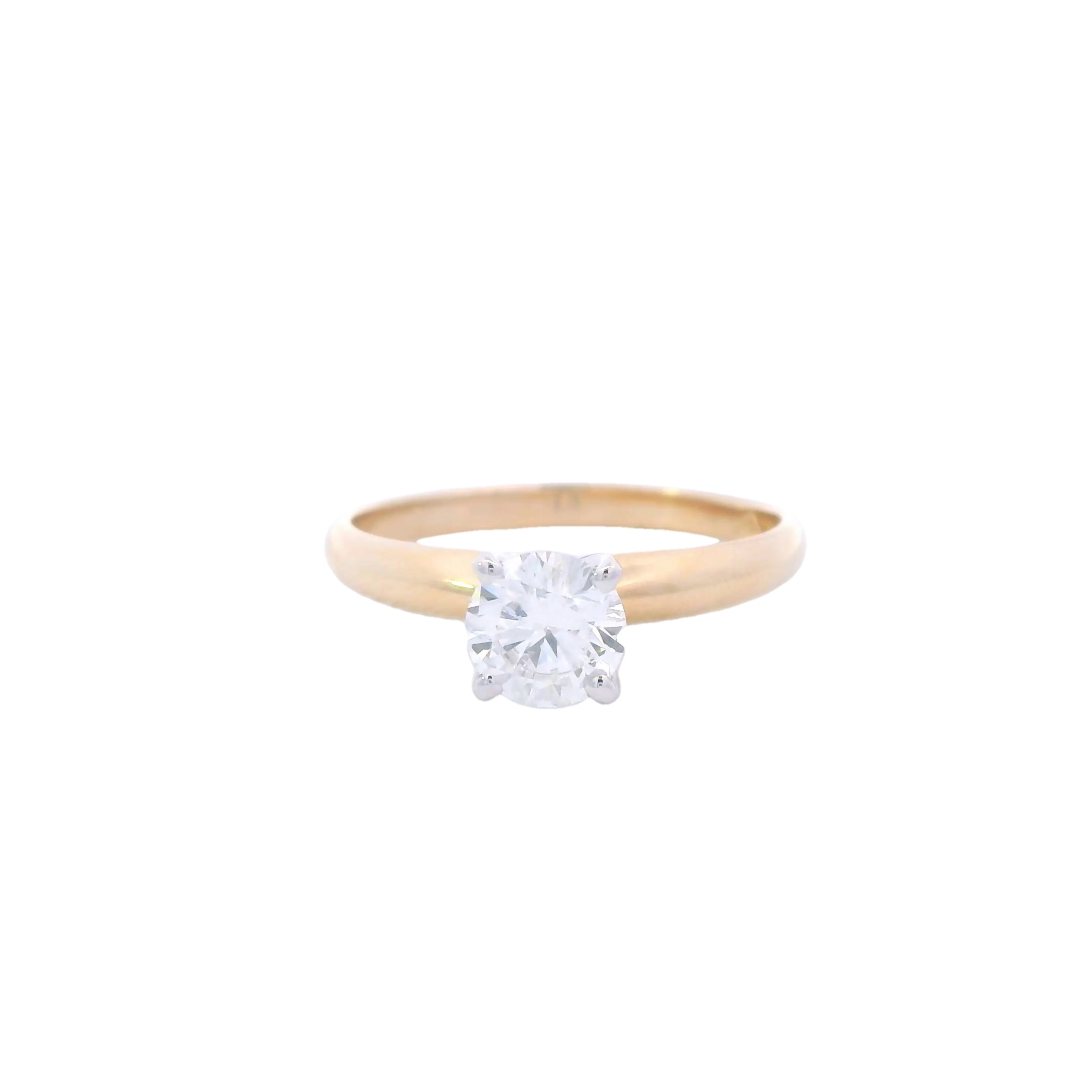 14K Yellow Gold 2/3CT. Round Lab-Grown Diamond Solitaire Ring