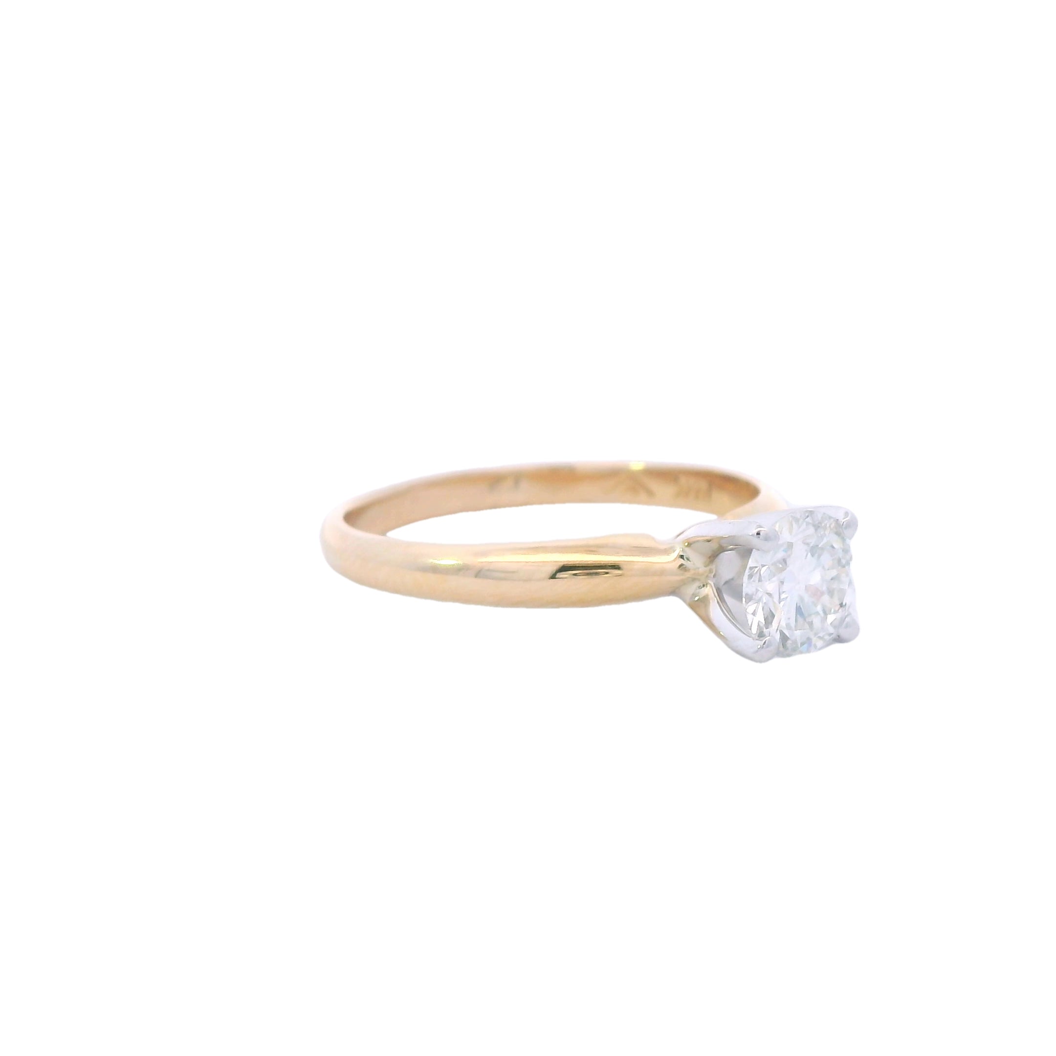 14K Yellow Gold 2/3CT. Round Lab-Grown Diamond Solitaire Ring