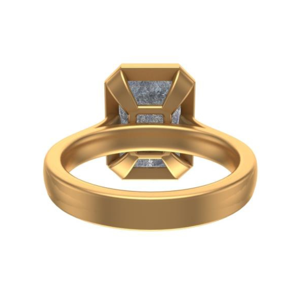 The "Anngie" — 14K Yellow Gold Certified 6.10CT. Radiant-Cut Lab-Grown Diamond Bezel-Set Solitaire Engagement Ring