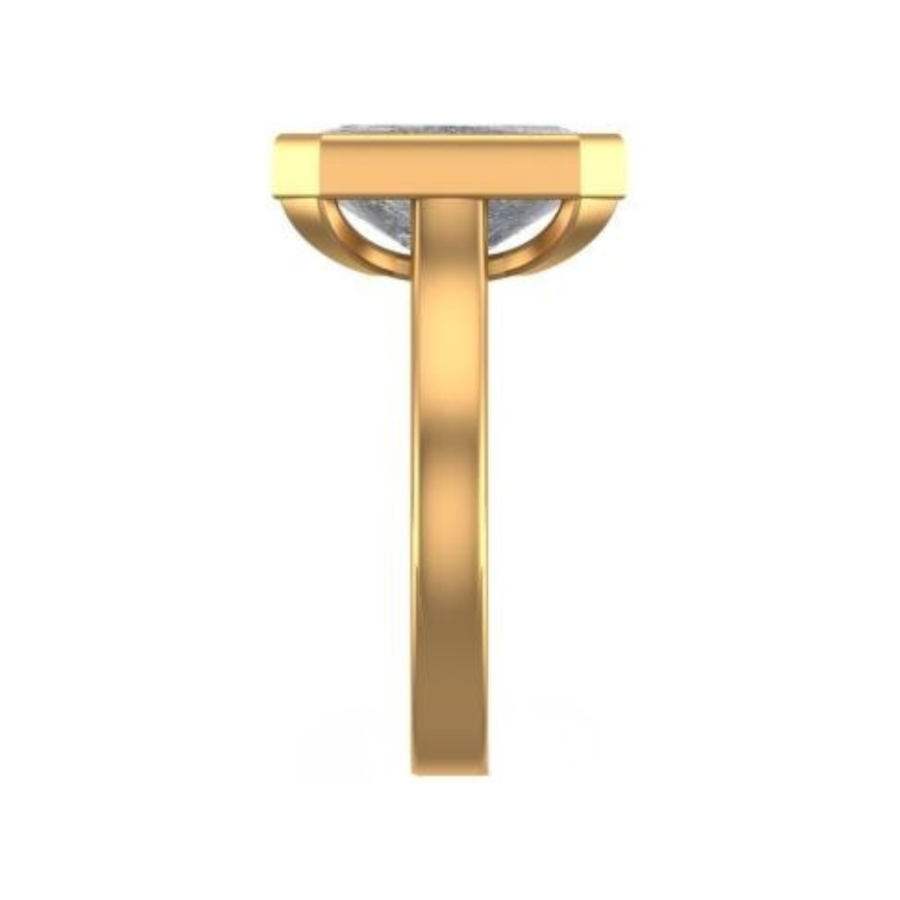 The "Anngie" — 14K Yellow Gold Certified 6.10CT. Radiant-Cut Lab-Grown Diamond Bezel-Set Solitaire Engagement Ring