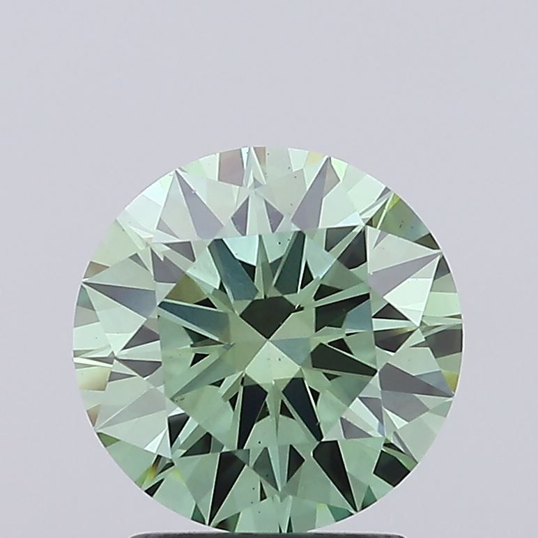2.00CT. Certified Loose Round Fancy Vivid Green Lab-Grown Diamond IGI LG766658325 VS1