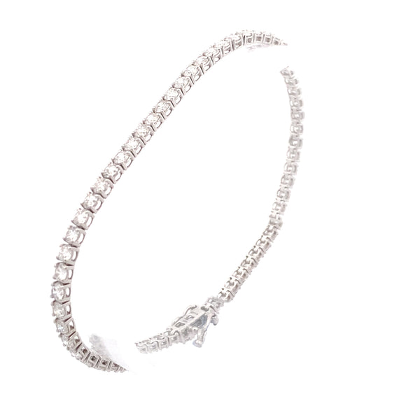 10K White Gold 5CT. Lab-Grown Diamond Tennis Bracelet