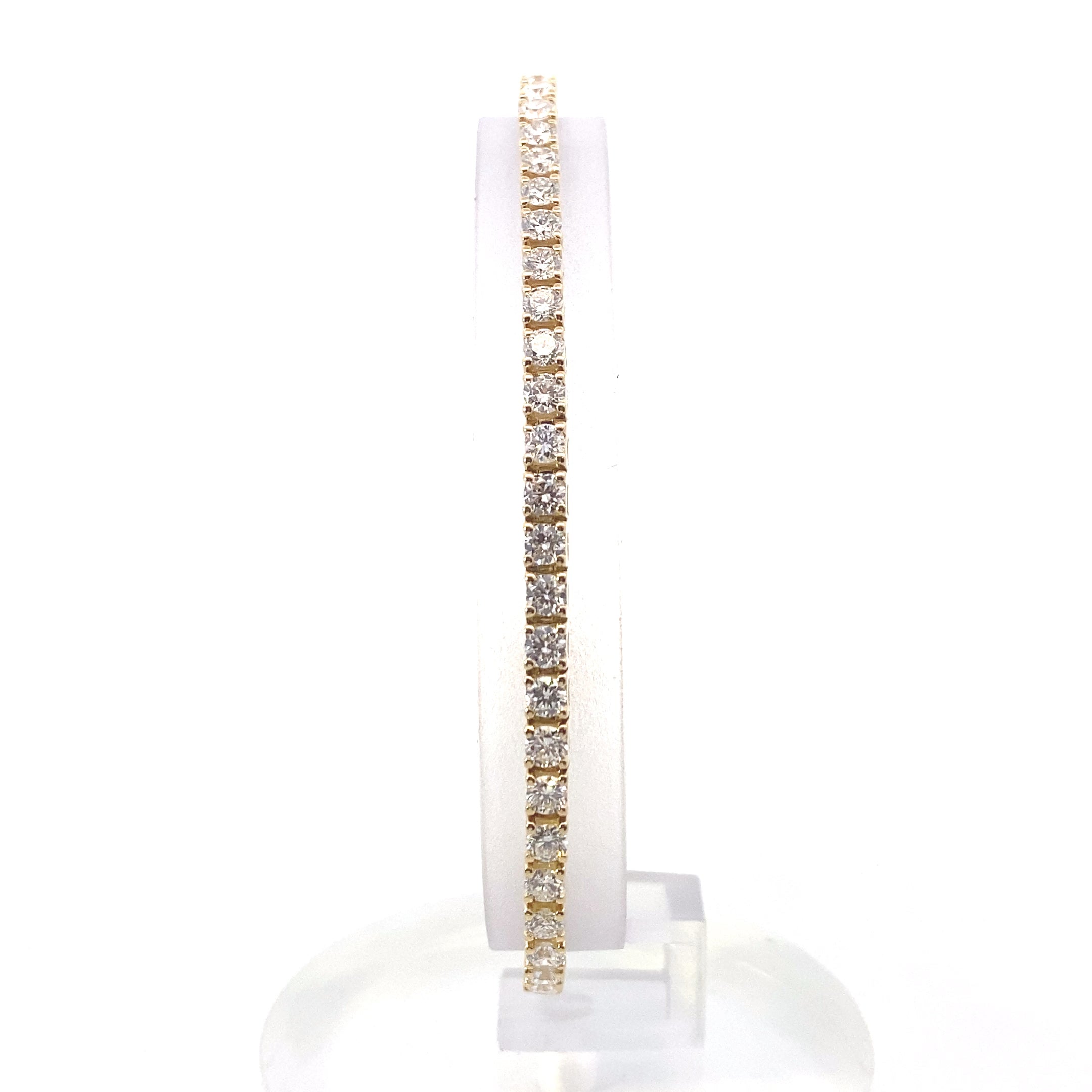 14K Yellow Gold 5CT. Lab-Grown Diamond Tennis Bracelet