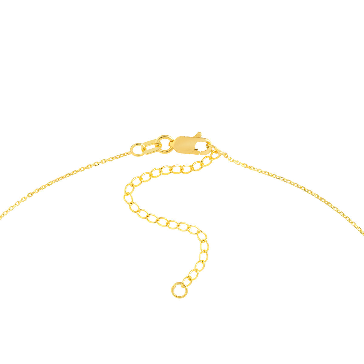 Clasp on 14K Yellow Gold Interlocked Circles Necklace