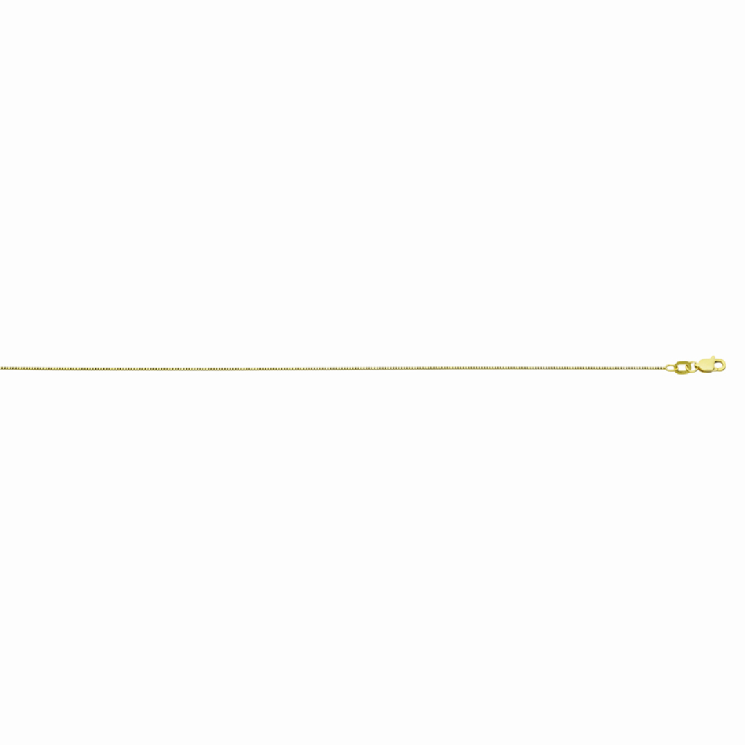 14K Yellow Gold 0.67MM 20" Box Chain