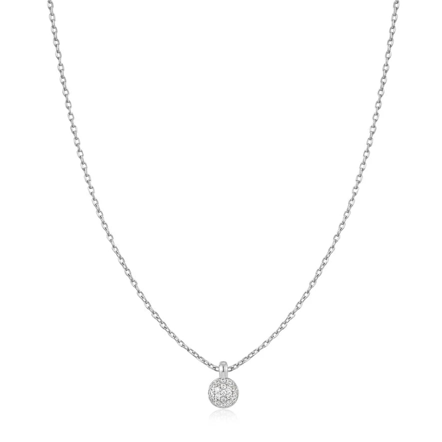 Ania Haie Silver Sphere Pavé Necklace