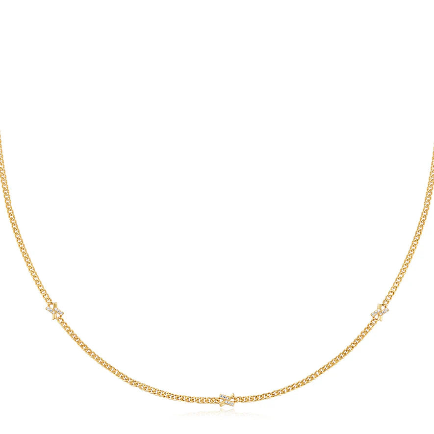 Ania Haie Gold Cross Station Necklace