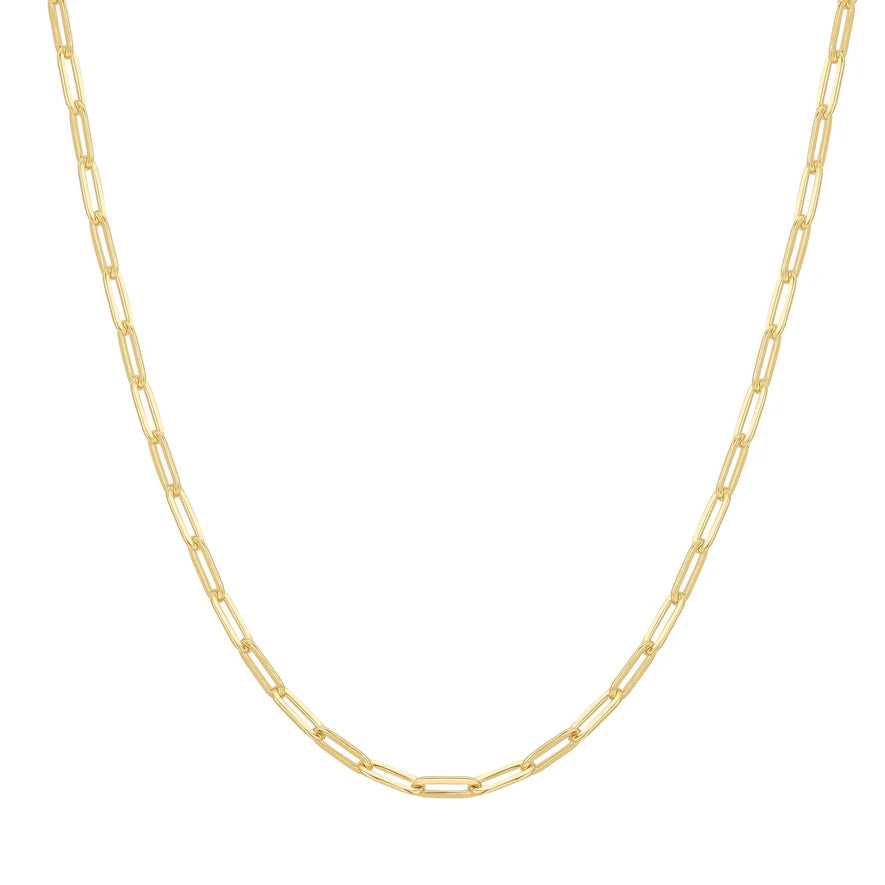 Front View Ania Haie Gold Paper Clip Chain Necklace