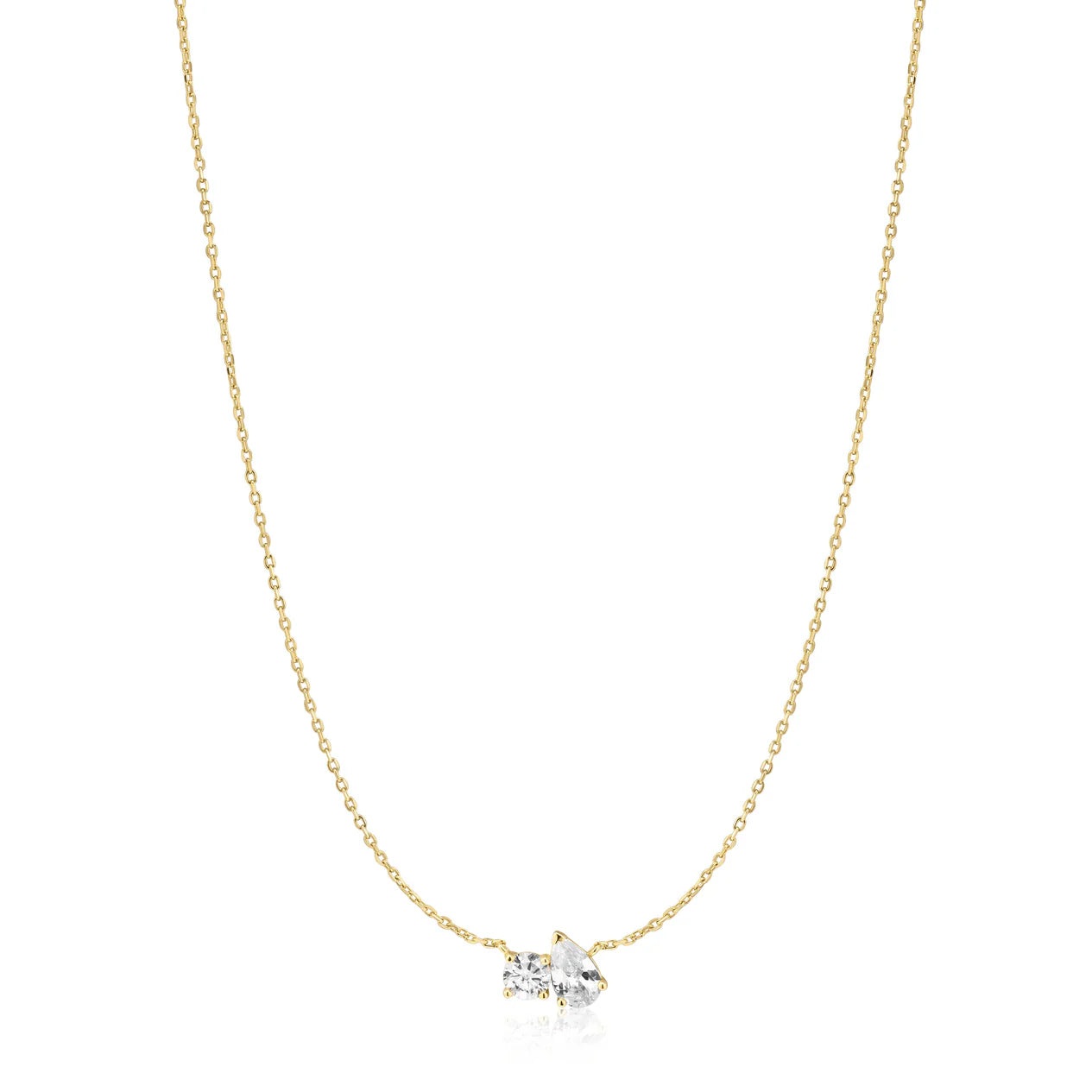 toi et moi necklace on a white background 