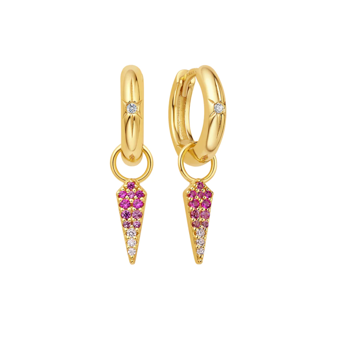 Ania Haie 14K Yellow Gold-Plated Ombré Pink Earring Charm