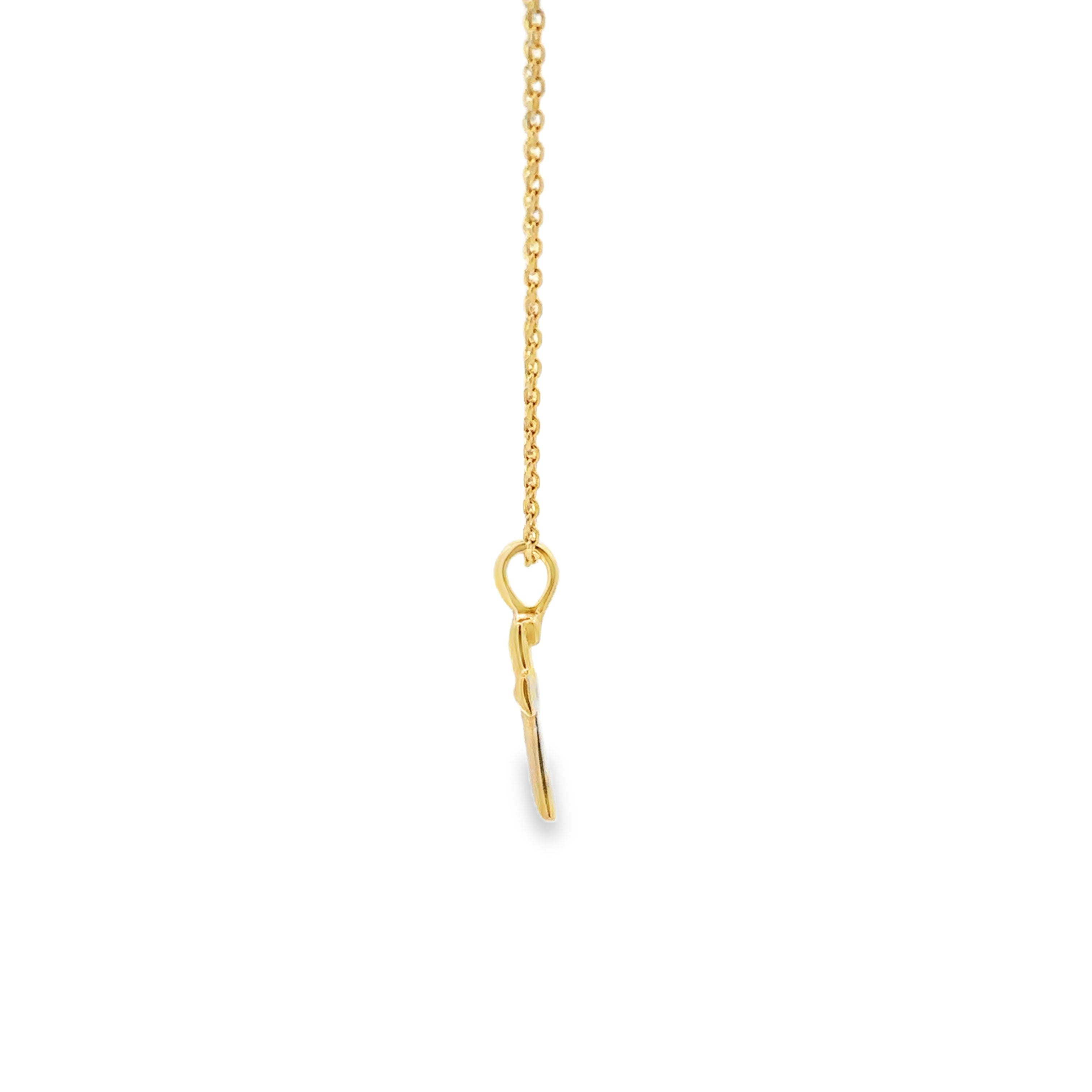 14K Yellow Gold Petite Cross Pendant Necklace