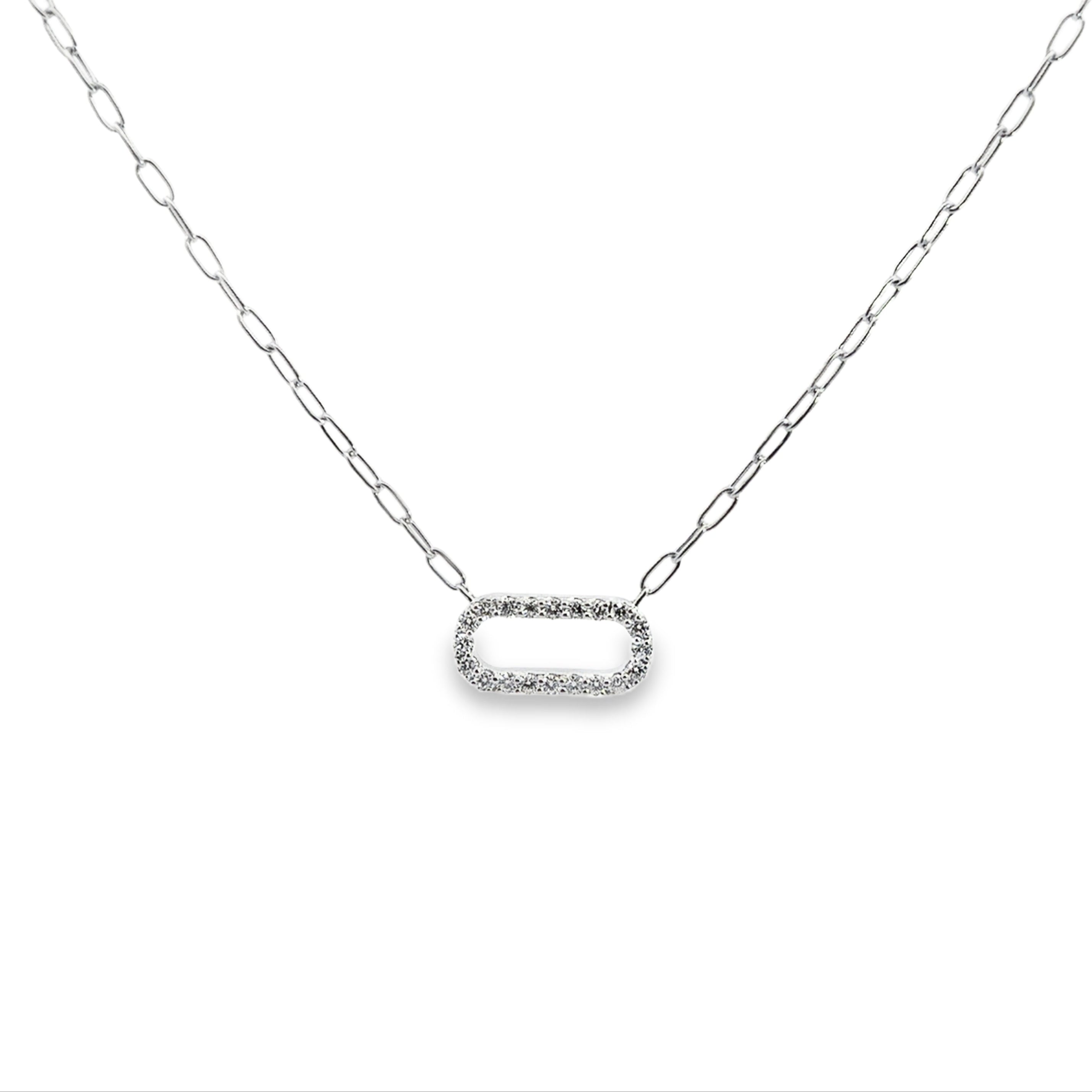 Sterling Silver Lab grown diamond necklace