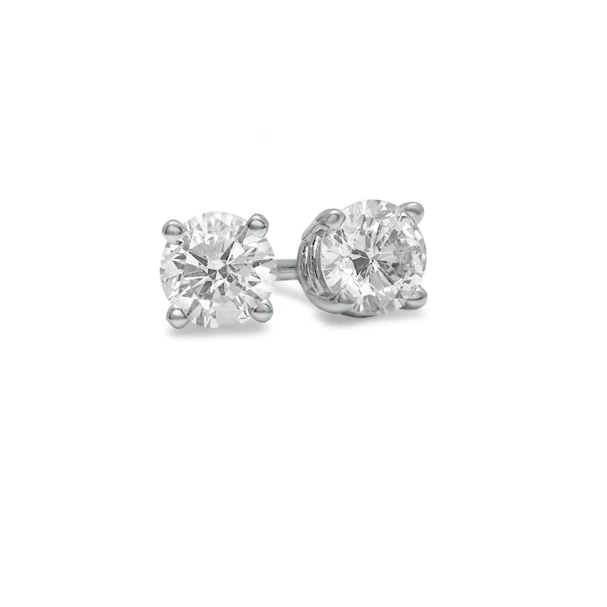 14K White Gold 1/2CT. Lab-Grown Diamond Martini-Set Stud Earrings