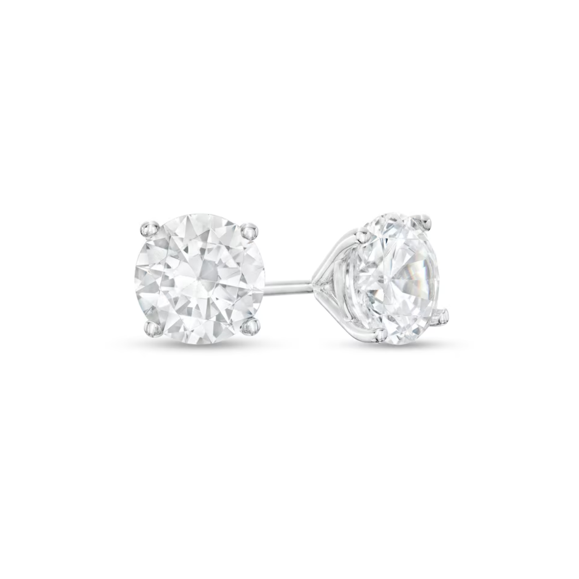 14K White Gold 1-1/2CT. Lab-Grown Diamond Studs