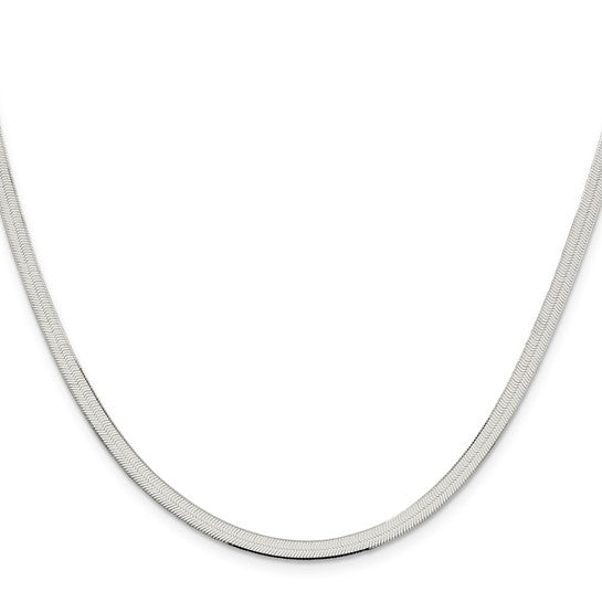 Sterling Silver 18" 4.5MM Herringbone Chain