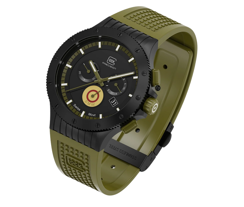 Limited Edition Black Titanium Glock Watch With Interchangeable Straps