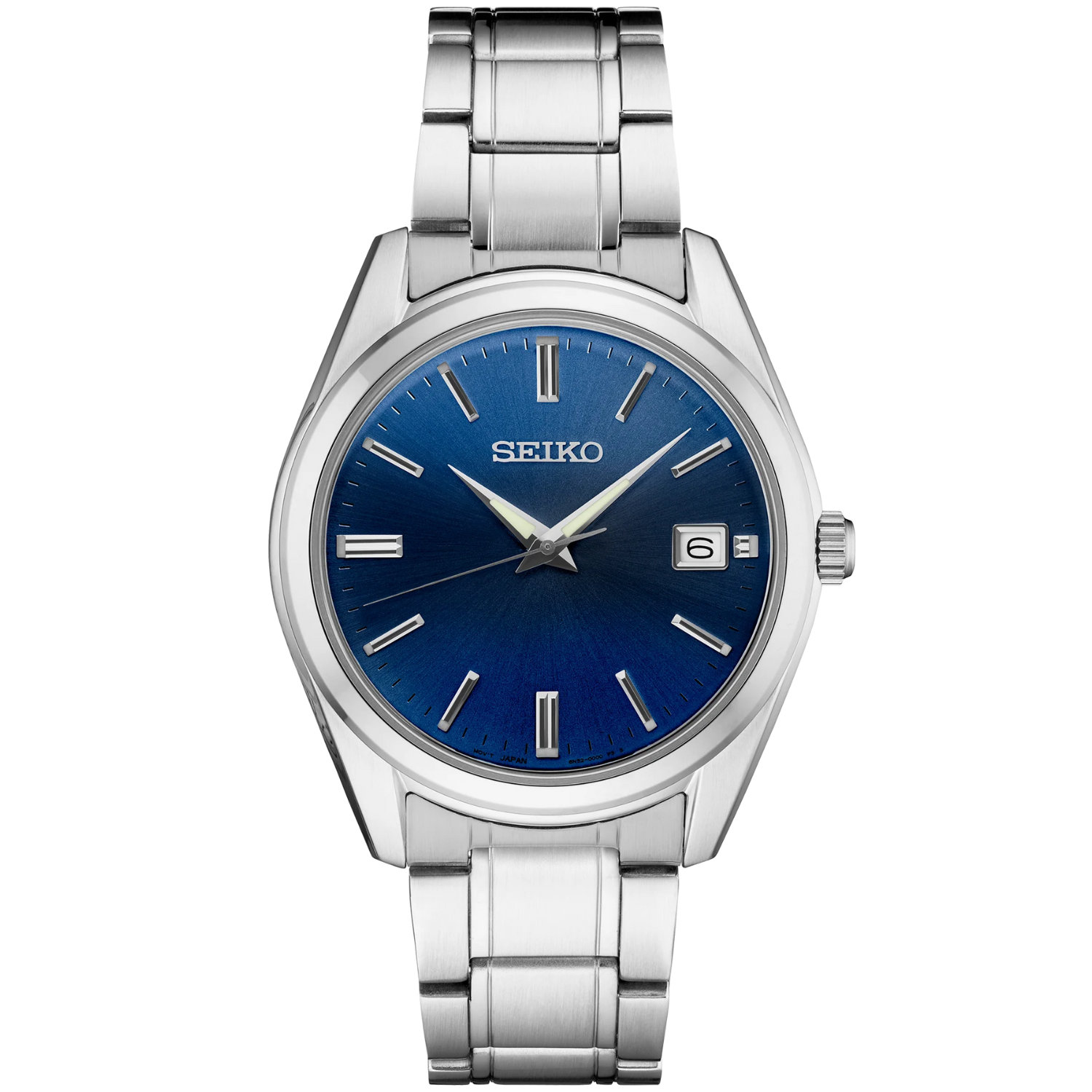 SEIKO Essentials Men's Stainless Steel Quartz Blue Dial Watch