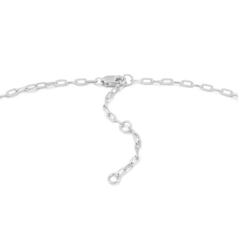 Ania Haie Sterling Silver Mini Link Charm Chain Connector Necklace
