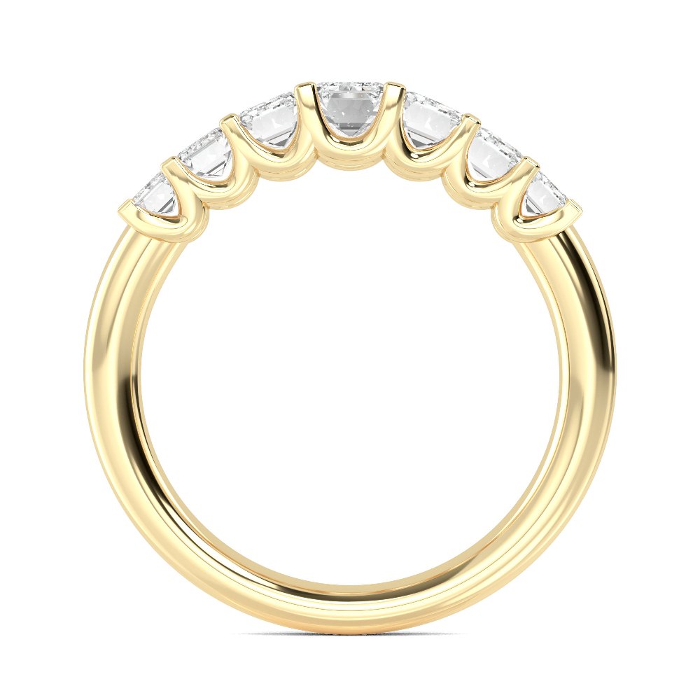 14K Yellow Gold 1.10CTW. Emerald-Cut Lab-Grown Diamond Graduated Ring