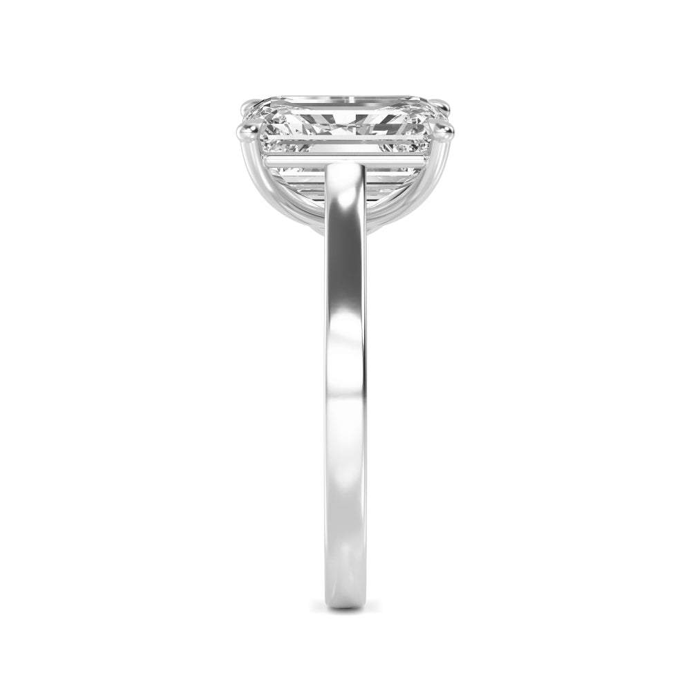 14K White Gold 3.13CTW. Certified Lab-Grown Diamond Emerald-Cut and Oval Toi-et-Moi Ring
