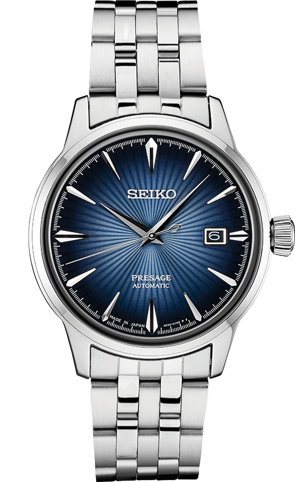 SEIKO MEN'S AUTOMATIC PRESAGE Cocktail Time Blue-Dial Watch